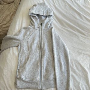 lululemon heather grey scuba hoodie with hood